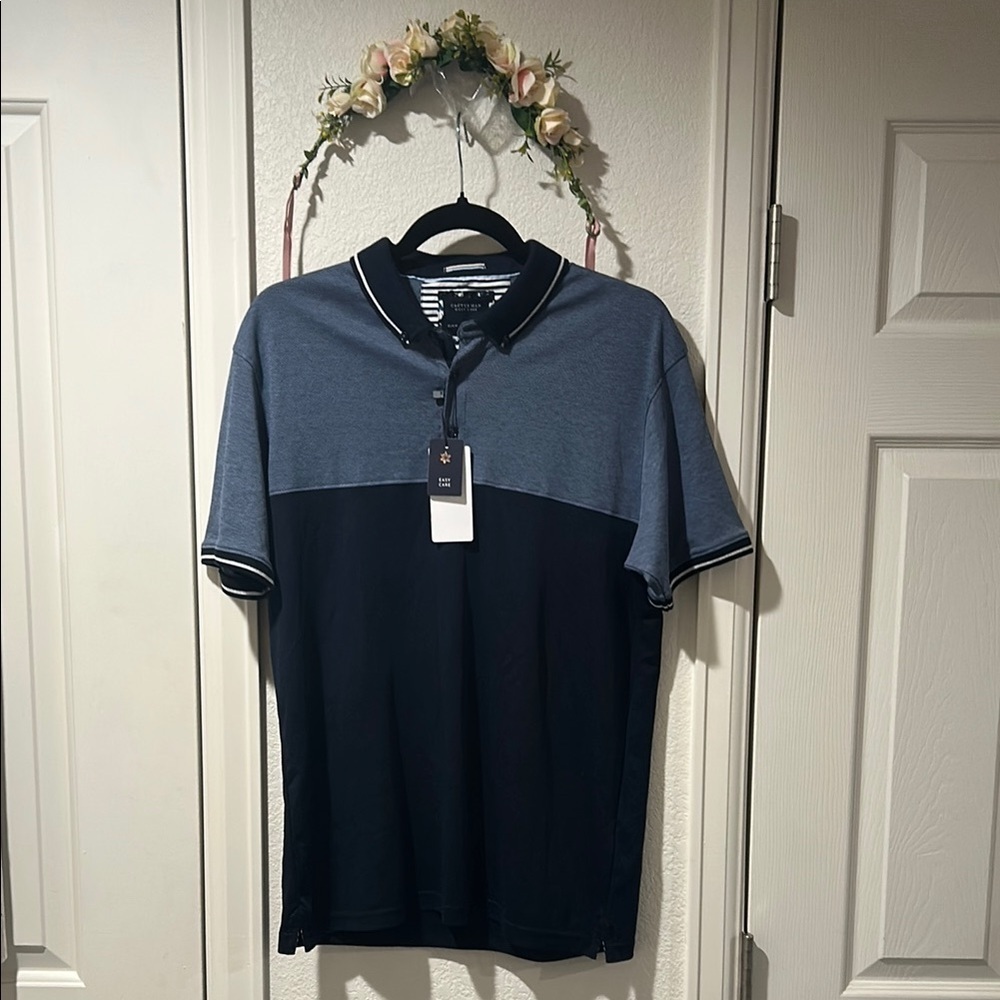 Cactus Man Polo Shirt Modern Two-Tone Design